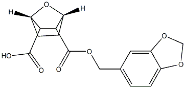 exo-cis-7-Oxabicyclo(2.2.1)heptane-2,3-dicarboxylic acid 3,4-methylene dioxybenzyl ester 结构式