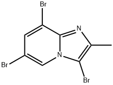 3,6,8-tribromo-2-methylimidazo[1,2-a]pyridine Struktur