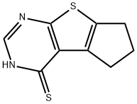 6,7-ジヒドロ-5H-シクロペンタ[4,5]チエノ[2,3-D]ピリミジン-4-チオール 化学構造式