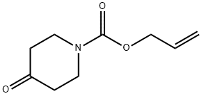 1-アリルオキシカルボニル-4-ピペリドン 化学構造式