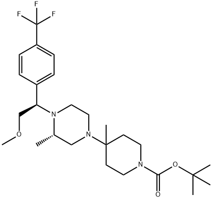 tert-butyl 4-((S)-4-((R)-2-Methoxy-1-(4-(trifluoroMethyl)phenyl)ethyl)-3-Methylpiperazin-1-yl)-4-Methylpiperidine-1-carboxylate|306298-26-0