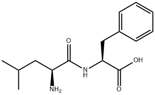 N-(L-ロイシル)-L-フェニルアラニン 化学構造式