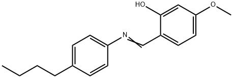 N-(4-メトキシ-2-ヒドロキシベンジリデン)-4-ブチルアニリン 化学構造式