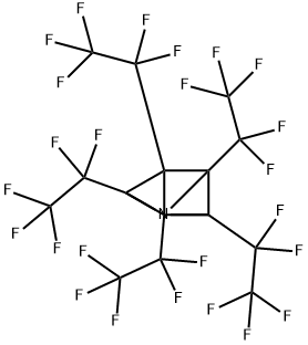2,3,4,5,6-Pentakis(pentafluoroethyl)-1-azatetracyclo[2.2.0.02,6.03,5]hexane Struktur