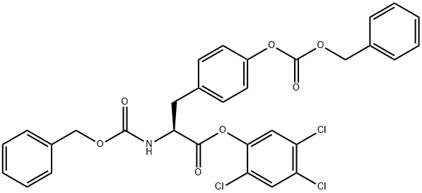 N,O-Bis[(benzyloxy)carbonyl]-L-tyrosine 2,4,5-trichlorophenyl ester Struktur