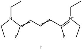 3-ETHYL-2-[3-(3-ETHYL-2-THIAZOLIDINYLIDENE)-1-PROPENYL]-THIAZOLINIUM IODIDE,3065-71-2,结构式