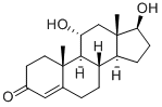 11,17-dihydroxy-10,13-dimethyl-1,2,6,7,8,9,11,12,14,15,16,17-dodecahydrocyclopenta[a]phenanthren-3-one 结构式