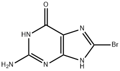 2-アミノ-8-ブロモ-1,7-ジヒドロ-6H-プリン-6-オン 化学構造式