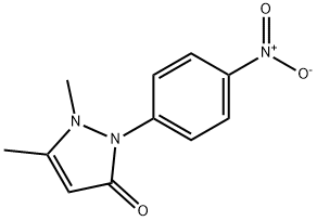 2,3-dimethyl-1-(4-nitrophenyl)-3-pyrazolin-5-one Struktur