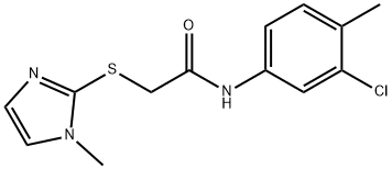 N-(3-CHLORO-4-METHYLPHENYL)-2-[(1-METHYL-1H-IMIDAZOL-2-YL)SULFANYL]ACETAMIDE Structure