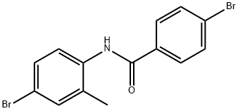 4-bromo-N-(4-bromo-2-methylphenyl)benzamide 化学構造式