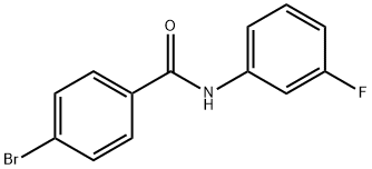 4-ブロモ-N-(3-フルオロフェニル)ベンズアミド 化学構造式