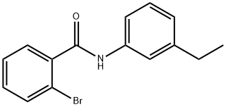 2-ブロモ-N-(3-エチルフェニル)ベンズアミド 化学構造式