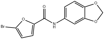 N-(1,3-benzodioxol-5-yl)-5-bromo-2-furamide Struktur