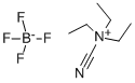 N-CYANO-N,N,N-TRIETHYLAMMONIUMTETRAFLUOR OBORATE Struktur