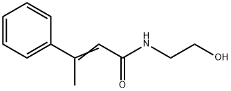 N-(2-Hydroxyethyl)-3-phenyl-2-butenamide 结构式