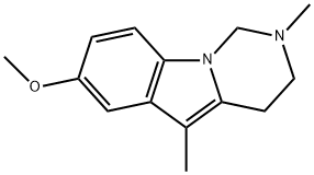 7-メトキシ-2,5-ジメチル-1,2,3,4-テトラヒドロピリミド[1,6-a]インドール 化学構造式