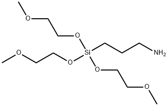 3-[トリス(2-メトキシエトキシ)シリル]-1-プロパンアミン 化学構造式