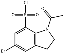 1-acetyl-5-broMo-2,3-dihydro-1H-indole-7-sulfonyl chloride Structure