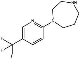 1-(5-三氟甲基吡啶-2-基)-1,4-二簪烷 结构式