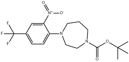 TERT-BUTYL 4-[2-NITRO-4-(TRIFLUOROMETHYL)PHENYL]-1,4-DIAZEPANE-1-CARBOXYLAT E Structure