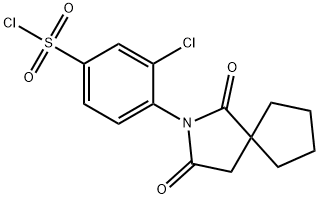 3-CHLORO-4-(1,3-DIOXO-2-AZASPIRO[4.4]NON-2-YL)BENZENESULFONYL CHLORIDE,306934-73-6,结构式