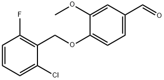 4-[(2-CHLORO-6-FLUOROBENZYL)OXY]-3-METHOXYBENZALDEHYDE Struktur