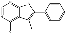 4-クロロ-5-メチル-6-フェニルチエノ[2,3-D]ピリミジン 化学構造式