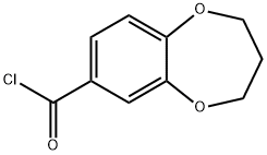 3,4-ジヒドロ-2H-1,5-ベンゾジオキセピン-7-カルボニルクロリド 化学構造式