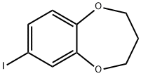 7-ヨード-3,4-ジヒドロ-2H-1,5-ベンゾジオキセピン 化学構造式
