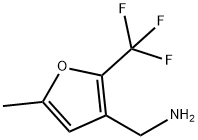 [5-メチル-2-(トリフルオロメチル)-3-フリル]メチルアミン 化学構造式
