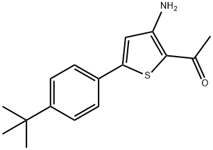 2-乙酰基-3-氨基-5-(4-叔丁苯基)噻吩,306935-12-6,结构式