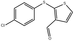 2-[(4-氯苯基)硫代]噻吩-3-甲醛,306935-23-9,结构式