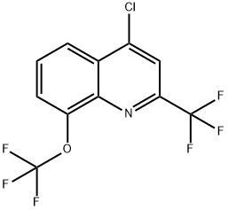 4-CHLORO-8-(TRIFLUOROMETHOXY)-2-(TRIFLUOROMETHYL)QUINOLINE Structure