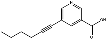 5-ヘキス-1-イニルニコチン酸 化学構造式