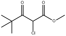2-クロロ-4,4-ジメチル-3-オキソペンタン酸メチル 化学構造式
