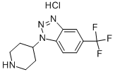 1-ピペリジン-4-イル-5-(トリフルオロメチル)-1H-1,2,3-ベンゾトリアゾール塩酸塩水和物 化学構造式