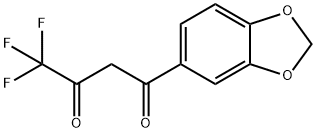 1-(1,3-ベンゾジオキソール-5-イル)-4,4,4-トリフルオロブタン-1,3-ジオン 化学構造式