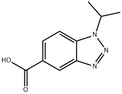 1-イソプロピル-1H-1,2,3-ベンゾトリアゾール-5-カルボン酸 化学構造式