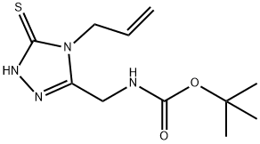 N-[(4-アリル-5-メルカプト-4H-1,2,4-トリアゾール-3-イル)メチル]カルバミン酸TERT-ブチル 化学構造式