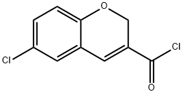 6-氯-2H-二苯并呋喃-3-羰酰氯 结构式