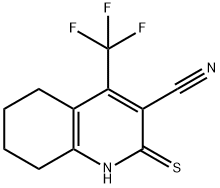 2-MERCAPTO-4-(TRIFLUOROMETHYL)-5,6,7,8-TETRAHYDROQUINOLINE-3-CARBONITRILE Struktur