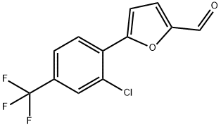 5-[2-クロロ-4-(トリフルオロメチル)フェニル]-2-フルアルデヒド 化学構造式