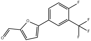 5-ó4-氟-3-(三氟甲烷)-2-糠醛 结构式