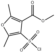 4-(クロロスルホニル)-2,5-ジメチル-3-焦性粘液酸メチル 化学構造式