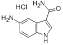 3-(アミノカルボニル)-1H-インドール-5-アミン塩酸塩0.5水和物 化学構造式