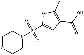 2-メチル-5-(モルホリノスルホニル)-3-フロ酸 化学構造式
