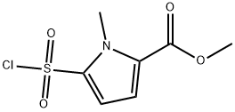 5-(クロロスルホニル)-1-メチル-1H-ピロール-2-カルボン酸メチル 化学構造式