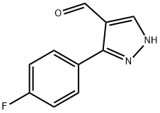 3-(4-フルオロフェニル)ピラゾール-4-カルボキシアルデヒド 化学構造式