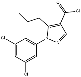 1-(3,5-二氯苯基)-5-丙基-1H-吡唑-4-羰酰氯, 306936-64-1, 结构式